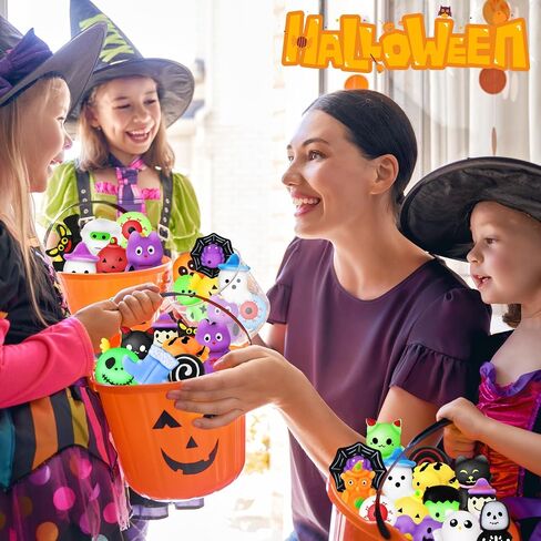 60PCS Halloween Squishy Toys for Kids, Halloween Party Favor for Kids, Halloween Classies Character Squishy Toys, Mochi Stress Relief Toys for Halloween Trick or Treat, Classroom Rewards, Goodie Bags in Kuwait