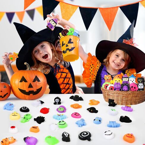 60PCS Halloween Squishy Toys for Kids, Halloween Party Favor for Kids, Halloween Classies Character Squishy Toys, Mochi Stress Relief Toys for Halloween Trick or Treat, Classroom Rewards, Goodie Bags in Kuwait
