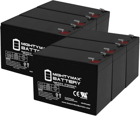 Mighty Max Battery 12V 9Ah SLA Replacement Battery for CyberPower LCD 1500VA - 6 Pack in Saudi Arabia