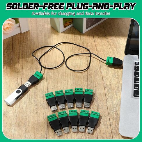 12 PCS USB 2.0 A TREMINAL COLLE ADAPTER CONNECTOR USB 2.0 A Femane to 5 PIN BOL BOLT PORTABLE PLUGGELIBLE ADAPTER ADAPTER in Saudi Arabia