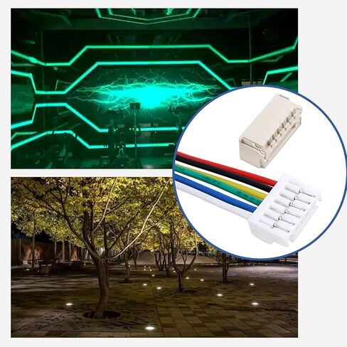 Sing F Ltd 10 أزواج JST GH 1.25mm 6 PIN مقبس سد مع 150 مم 28AWG الأسلاك كابلات محول الموصل الذكور والإناث لروبوتات إضاءة شرائح LED in Kuwait