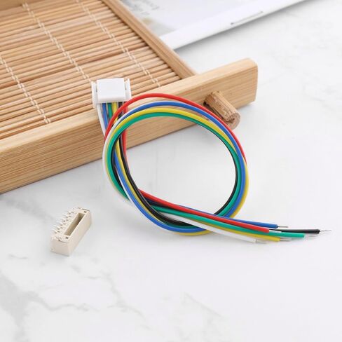 Sing F Ltd 10 أزواج JST GH 1.25mm 6 PIN مقبس سد مع 150 مم 28AWG الأسلاك كابلات محول الموصل الذكور والإناث لروبوتات إضاءة شرائح LED in Kuwait