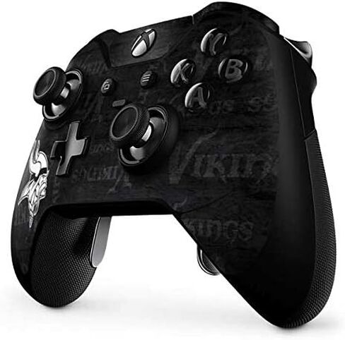 Skinit Decal Gaming Skin Compatible with Xbox One Elite Controller - Officially Licensed NFL Minnesota Vikings Black & White Design in Saudi Arabia