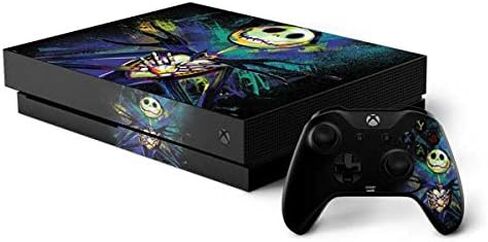 Skinit Decal Gaming Skin Compatible with Xbox One X Console and Controller Bundle - Officially Licensed Disney Jack Skellington Design in Saudi Arabia