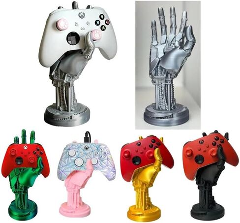 3D Printed Robotic Hand Statue Game Controller Stand Support Holder for PS5s Xboxs Series Creative Joystick Rack Accessories Handle Bracket (Black, 25cm/9.84in) in Saudi Arabia