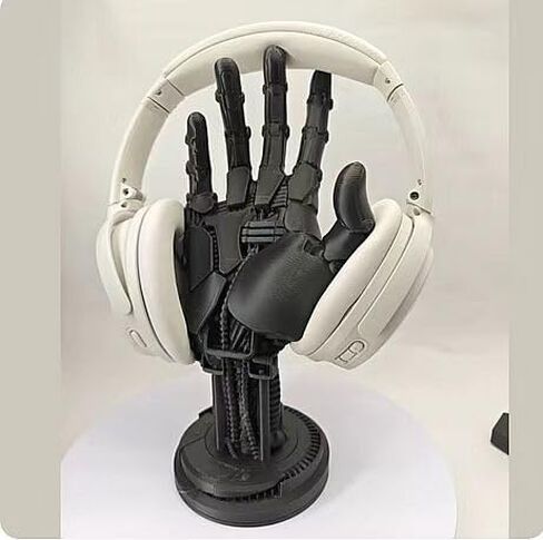 3D Printed Robotic Hand Statue Game Controller Stand Support Holder for PS5s Xboxs Series Creative Joystick Rack Accessories Handle Bracket (Black, 25cm/9.84in) in Saudi Arabia