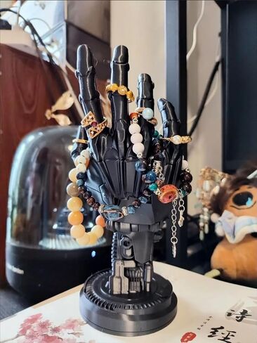 3D Printed Robotic Hand Statue Game Controller Stand Support Holder for PS5s Xboxs Series Creative Joystick Rack Accessories Handle Bracket (Black, 25cm/9.84in) in Saudi Arabia