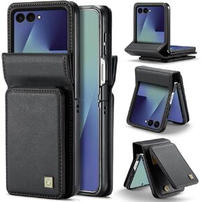 بالنسبة إلى Samsung Galaxy Z Flip 7 Case ، PU Leather Wallet Case مع حامل البطاقة ، حظر RFID ، وظيفة الوقوف ، حماية صدمة صدمة ، غلاف هاتف للنساء للنساء ، Z Flip 7 (Teal) in Kuwait