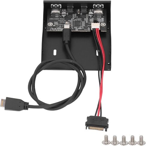 USB 3.2 HUB اللوحة الأمامية ، محور الألواح الأمامية 3.5 بوصة ، 10 جيجابت في الثانية 4 منافذ خليج محرك أقراص مرنة ، من النوع C اللوحة الأمامية ، Gen2 ، رقاقة VL82 ، التوصيل والتشغيل ، 10 11 ، in Kuwait