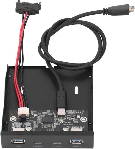 USB 3.2 HUB اللوحة الأمامية ، محور الألواح الأمامية 3.5 بوصة ، 10 جيجابت في الثانية 4 منافذ خليج محرك أقراص مرنة ، من النوع C اللوحة الأمامية ، Gen2 ، رقاقة VL82 ، التوصيل والتشغيل ، 10 11 ، in Kuwait