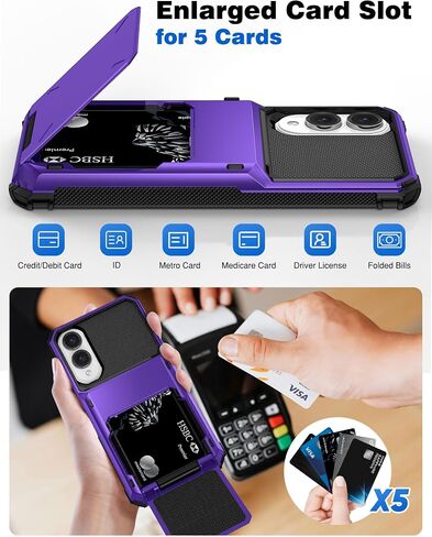 Topaux for Samsung S25 Wallet Case Galaxy S24 حامل بطاقة CASE CAST in Kuwait