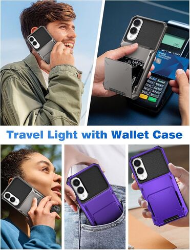 Topaux for Samsung S25 Wallet Case Galaxy S24 حامل بطاقة CASE CAST in Kuwait