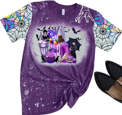 Beware of Hitch Hiking Ghost Shirt Women Funny Halloween Shirt Haunted Mansion Tshirt Hocus Pocus Fall Short Sleeve Top in Saudi Arabia