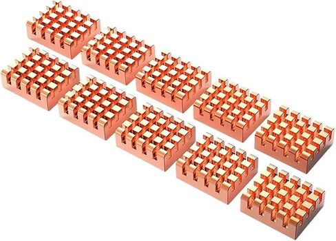 12x13x5mm النحاس النحاسي نقي التبريد أحواض حرارة الرادياتير مع شريط لاصق موصل حراري للوحة الأم GPU نقيات النحاس in Saudi Arabia