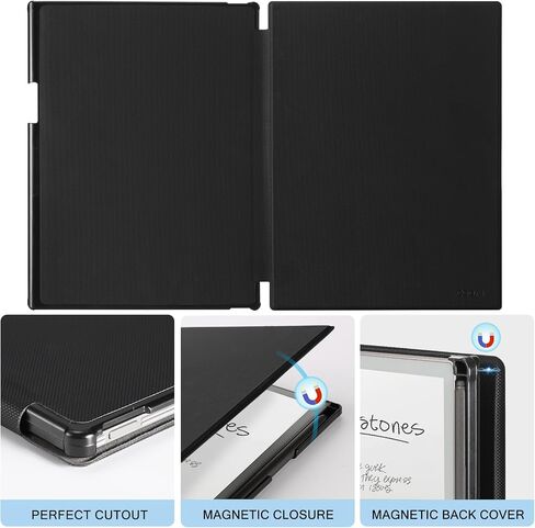 Cobak Stand Case for Paper Paper Pro Tablet 11.8 "مع حزام يدوي - تلقائي للنوم/Wake Folio غطاء وقائي خفيف الوزن مع حامل القلم وحامل NIBS لمدة 11.8 بوصة 2024 تم إصداره فير (أسود) in Kuwait