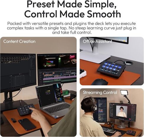 Ulanzi Upgrade D200H 7-in-1 Deck U-Studio Dream Controller Keyboard ، 14 مفتاح LCD ، 13 مفاتيح ماكرو قابلة للتخصيص للتحكم in Saudi Arabia
