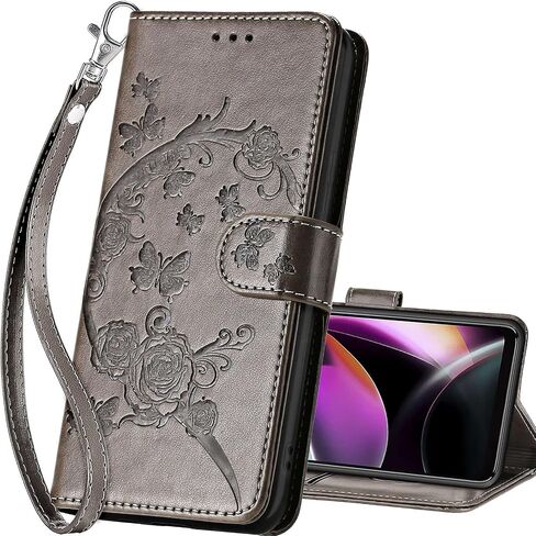 بالنسبة إلى Motorola Moto G 5G 2022 CASE Wallet ، غطاء Flip Folio مع ميزة حامل للنساء ، و PU Leather Phone Case Fit for Motorola Moto G 5G 2022 [Blue-butterfly] in Saudi Arabia