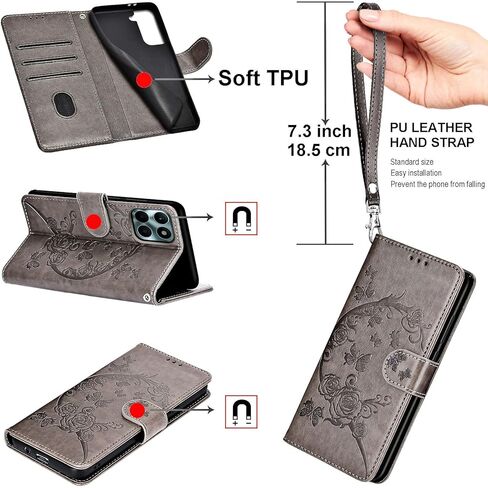 بالنسبة إلى Motorola Moto G 5G 2022 CASE Wallet ، غطاء Flip Folio مع ميزة حامل للنساء ، و PU Leather Phone Case Fit for Motorola Moto G 5G 2022 [Blue-butterfly] in Saudi Arabia