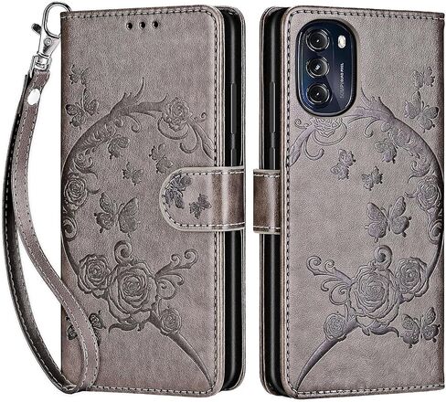 بالنسبة إلى Motorola Moto G 5G 2022 CASE Wallet ، غطاء Flip Folio مع ميزة حامل للنساء ، و PU Leather Phone Case Fit for Motorola Moto G 5G 2022 [Blue-butterfly] in Saudi Arabia