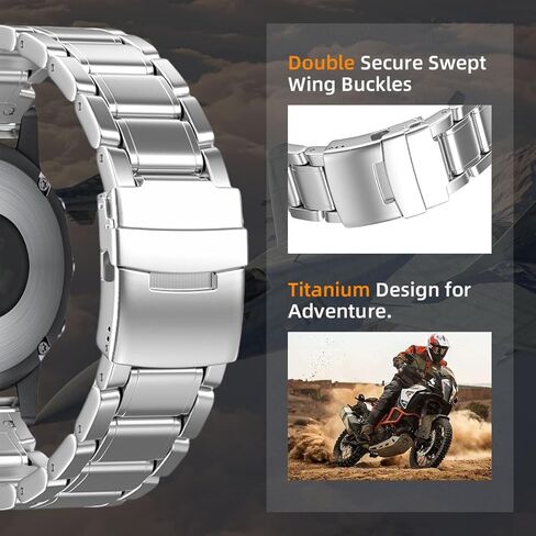 Luxury Titanium Fenix 8 51mm/7X/6X/5X Plus Band, 26mm Premium Metal Quickfit Bands Watch Strap with Swept Wing Clasp Compatible for Garmin Fenix 7X Pro/6X Pro/5X Plus/Enduro 3/Tactix 7 Bands in Kuwait