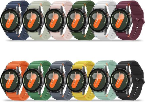 12 حزمة الفرقة متوافقة مع Samsung Galaxy Watch Ultra 47mm/8 7 Fe 6 5 4 44mm 40mm/8 6 4 Classic 46mm 47mm 43mm 42mm/5 Pro 45mm/Active 2 Band for Men Women in Kuwait