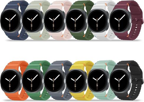 12 حزمة الفرقة متوافقة مع Samsung Galaxy Watch Ultra 47mm/8 7 Fe 6 5 4 44mm 40mm/8 6 4 Classic 46mm 47mm 43mm 42mm/5 Pro 45mm/Active 2 Band for Men Women in Kuwait