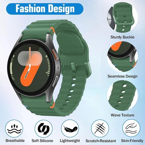 12 حزمة الفرقة متوافقة مع Samsung Galaxy Watch Ultra 47mm/8 7 Fe 6 5 4 44mm 40mm/8 6 4 Classic 46mm 47mm 43mm 42mm/5 Pro 45mm/Active 2 Band for Men Women in Kuwait