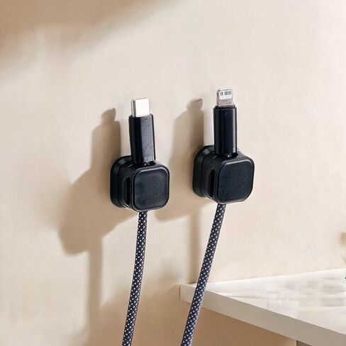 6PCS Reusable Magnetic Cord Clips - No Residue Adhesive Wire Organizer for Office/Car/Home in Saudi Arabia