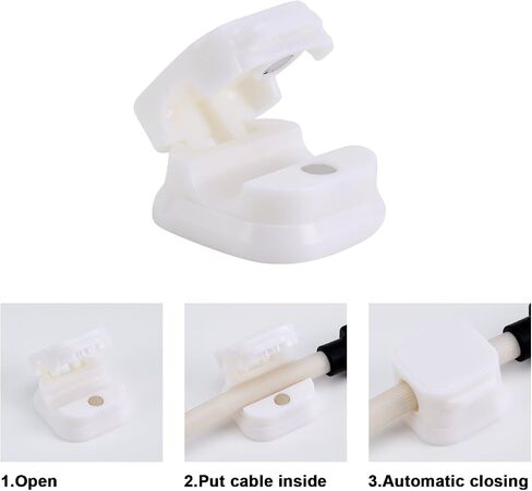 6PCS Reusable Magnetic Cord Clips - No Residue Adhesive Wire Organizer for Office/Car/Home in Saudi Arabia