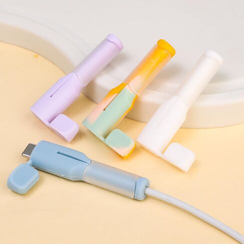 A Set of 2 Pieces Silicone Cable Protector Dustproof Cover Type C Charger Cable Protective Cap Cord Saver for iPhone 15,Black,Dual C in Saudi Arabia