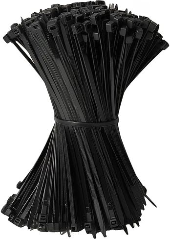 Zip Ties, Multi-Purpose Zip Ties 8 inch (100 Pack) Self-Locking Cable Management Cable Ties, Wire Ties for Home, Office, Garden, Indoor, Outdoor - White in Saudi Arabia