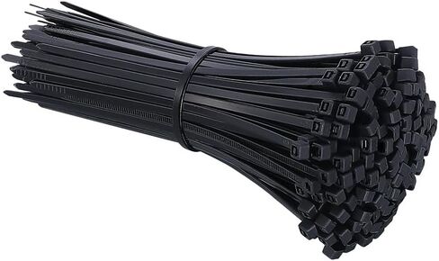 100pcs الكابل Zip Zip يربط الخدمة الثقيلة （8 بوصات） ، علاقات الكابلات الأسلاك البلاستيكية المتميزة ، ولفاء نايلون قفل لالتقاط الذاتية في الهواء الطلق -LACK in Kuwait