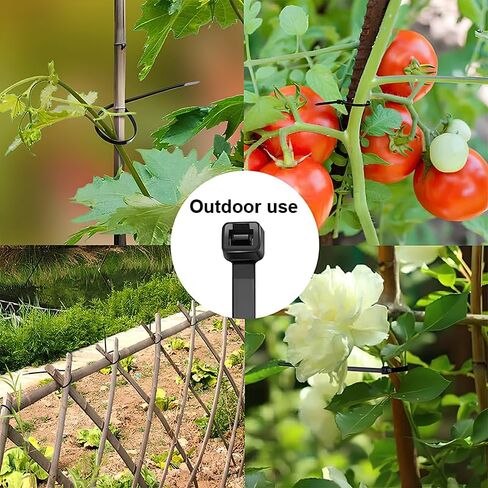 Zip Ties, Multi-Purpose Zip Ties 8 inch (100 Pack) Self-Locking Cable Management Cable Ties, Wire Ties for Home, Office, Garden, Indoor, Outdoor - White in Saudi Arabia