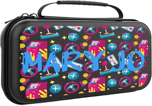 Custom Switch Carrying Case Compatible with Nintendo Switch Lite, with 20 Games Cartridges Name Protective Hard Shell Travel Carrying Pouch for Console Accessories ANC1 in Saudi Arabia