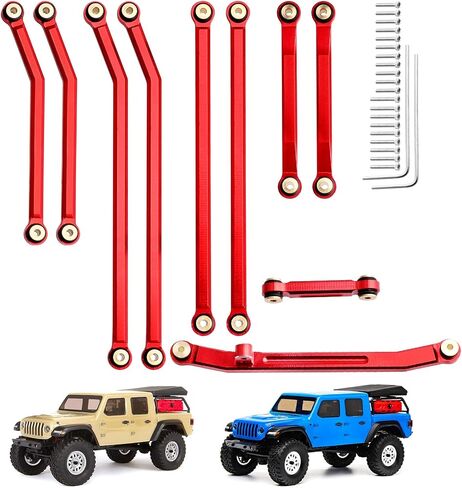 مجموعة وصلات التخليص العالية من Hobbypark ترقيات ربط قضيب التوجيه لسيارة SCX24 المحورية Gladiator AXI00005 ترقيات 1/24 RC الزاحف (أسود) in Saudi Arabia