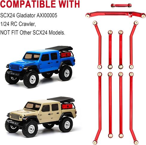 مجموعة وصلات التخليص العالية من Hobbypark ترقيات ربط قضيب التوجيه لسيارة SCX24 المحورية Gladiator AXI00005 ترقيات 1/24 RC الزاحف (أسود) in Saudi Arabia