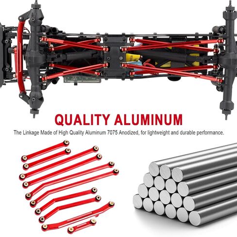 مجموعة وصلات التخليص العالية من Hobbypark ترقيات ربط قضيب التوجيه لسيارة SCX24 المحورية Gladiator AXI00005 ترقيات 1/24 RC الزاحف (أسود) in Saudi Arabia