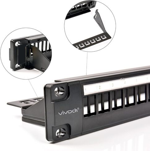 2U 48 Ports FTP Patch Plant Frame Modular Barner Wallmount أو Rackmount Blank Keystone Jack Patch Plant in Kuwait