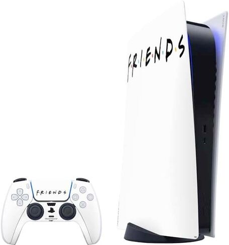 Skinit Schecal Gaming Gaming Skin متوافق مع حزمة الإصدار الرقمي PS5 - تصميم أيقونات Warner Bros Classic Friends المرخصة رسميًا in Saudi Arabia