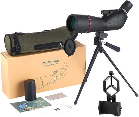 ,Bird Watching Monocular, 15-45x60 Zoom HD Large Objective Lens,ВАK4 Prism,Waterproof Telescope Connect A Mobile Phone with Large Tripod in Saudi Arabia