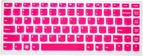 Hot Pink Ultra Thin Silicone Gel Keyboard Cover for Lenovo Yoga 700 14" Laptop with Application Kit (Please Compare Keyboard Layout and Model) in Saudi Arabia