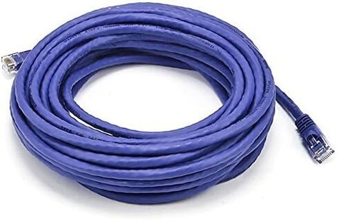 Monoprice 30FT 24AWG Cat6 550MHz UTP Ethernet Bare Copper Network Cable - Purple (2 Pack)2 in Saudi Arabia
