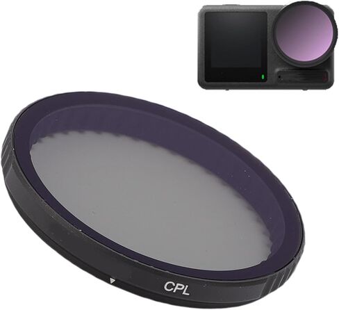 EBTOOLS CPL Filter for Action 5 Pro 4 3, Circular Polarizer Filter with HD Coating Optical Glass, Direct Buckle Mount, Use for Reduce Reflection, Enhance Contrast in Saudi Arabia