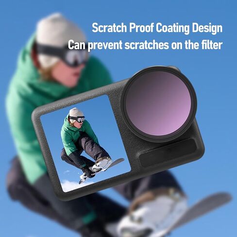 EBTOOLS CPL Filter for Action 5 Pro 4 3, Circular Polarizer Filter with HD Coating Optical Glass, Direct Buckle Mount, Use for Reduce Reflection, Enhance Contrast in Saudi Arabia