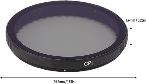 EBTOOLS CPL Filter for Action 5 Pro 4 3, Circular Polarizer Filter with HD Coating Optical Glass, Direct Buckle Mount, Use for Reduce Reflection, Enhance Contrast in Saudi Arabia