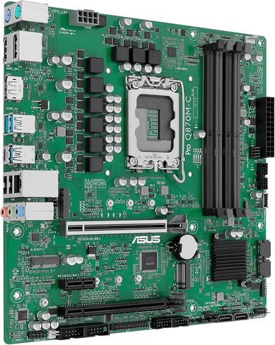 ASUS Pro Q870M-CSM Business Socket Intel LGA 1851 (Micro-ATX ، Intel VPRO ، DDR5 Memory ، PCIe 5.0 ، Core-LED Q-LED ، ASUS CONTROL CENTER ، SAFESLOT) in Saudi Arabia