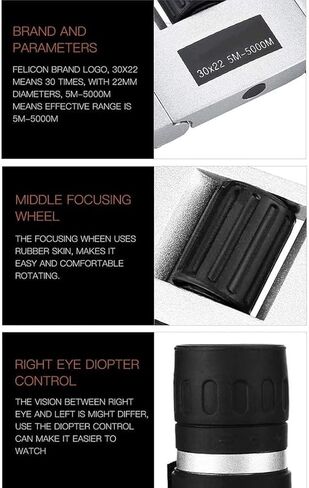 Monoculars Telescope High Power Telescope,30X22 Binoculars,30 Times,10-1000 Meters Effective,BAK4 Prism,Fogproof & Waterproof Great for Bird Watching Travel Stargazing Binoculars in Saudi Arabia