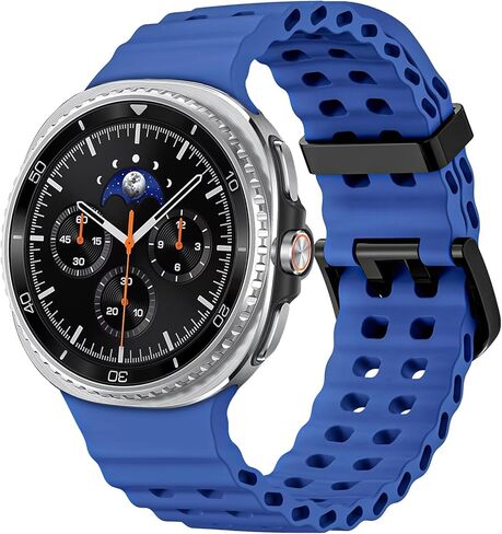 فرقة السيليكون لـ Samsung Galaxy Watch 8 Classic 46mm/Galaxy Watch 8 44mm 40mm ، لا يوجد Gap Soft Breatable Presplike Prescons Sport Strap لـ Galaxy 8 Watch Bands Men Women in Kuwait