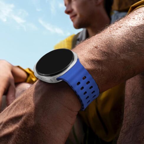 فرقة السيليكون لـ Samsung Galaxy Watch 8 Classic 46mm/Galaxy Watch 8 44mm 40mm ، لا يوجد Gap Soft Breatable Presplike Prescons Sport Strap لـ Galaxy 8 Watch Bands Men Women in Kuwait