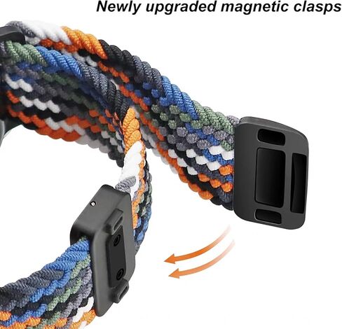 2 حزمة العصابات المغناطيسية متوافقة مع Apple Watch Band 49mm 46mm 45mm 44mm 42mm 41mm 41mm 40mm 38mm للنساء الرجال ، معصم رياضة نايلون ملتوية من النايلون لسلسلة Iwatch Series 10 9 8 7 6 SE 5 4 3 Ultra 2 1 in Kuwait